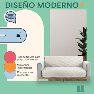 Foto 4 | Cubre Sillón Mubson de 3 Asiento color Beige