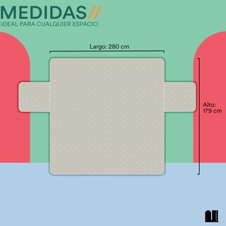 Foto 5 | Cubre Sillón Mubson de 3 Asiento color Beige