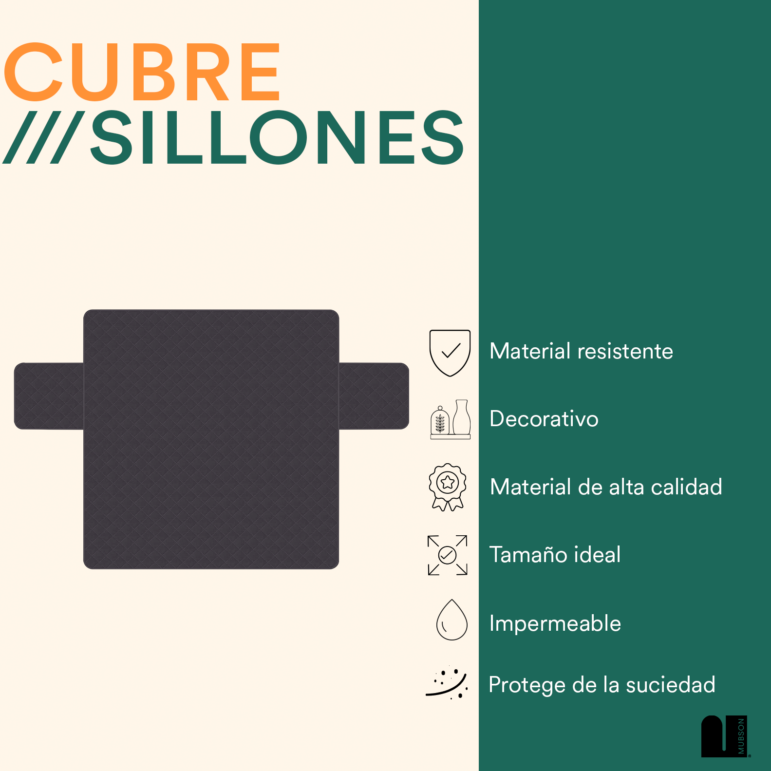 Foto 3 pulgar | Cubre Sillón Mubson de 1 Asiento