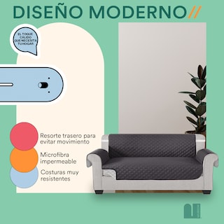 Foto 4 | Cubre Sillón Mubson de 3 Asiento color Gris