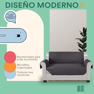 Foto 4 | Cubre Sillón Mubson de 2 Asientos color Gris
