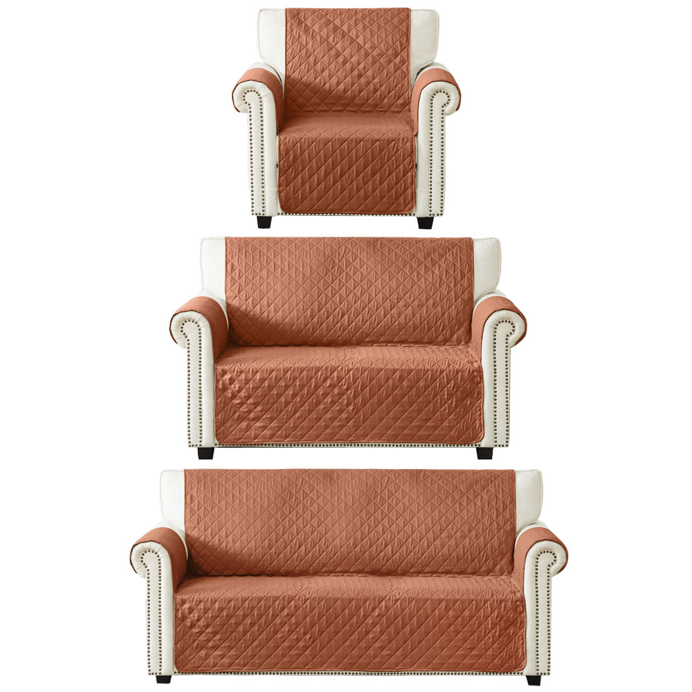 Set De Protector De Sillón Impermeable1 Plaza, 2 Y 3 Plazas Shedron Doble Vista Siena