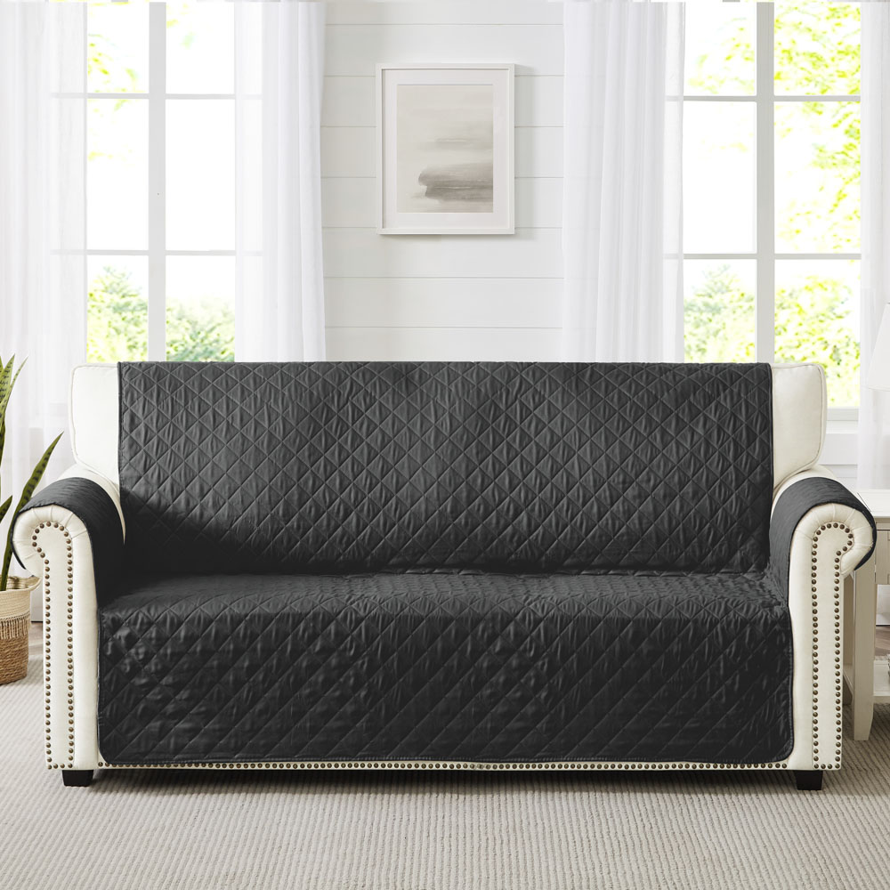 Foto 2 pulgar | Protector De Sillón Impermeable 3 Plazas Negro Doble Vista Pesaro