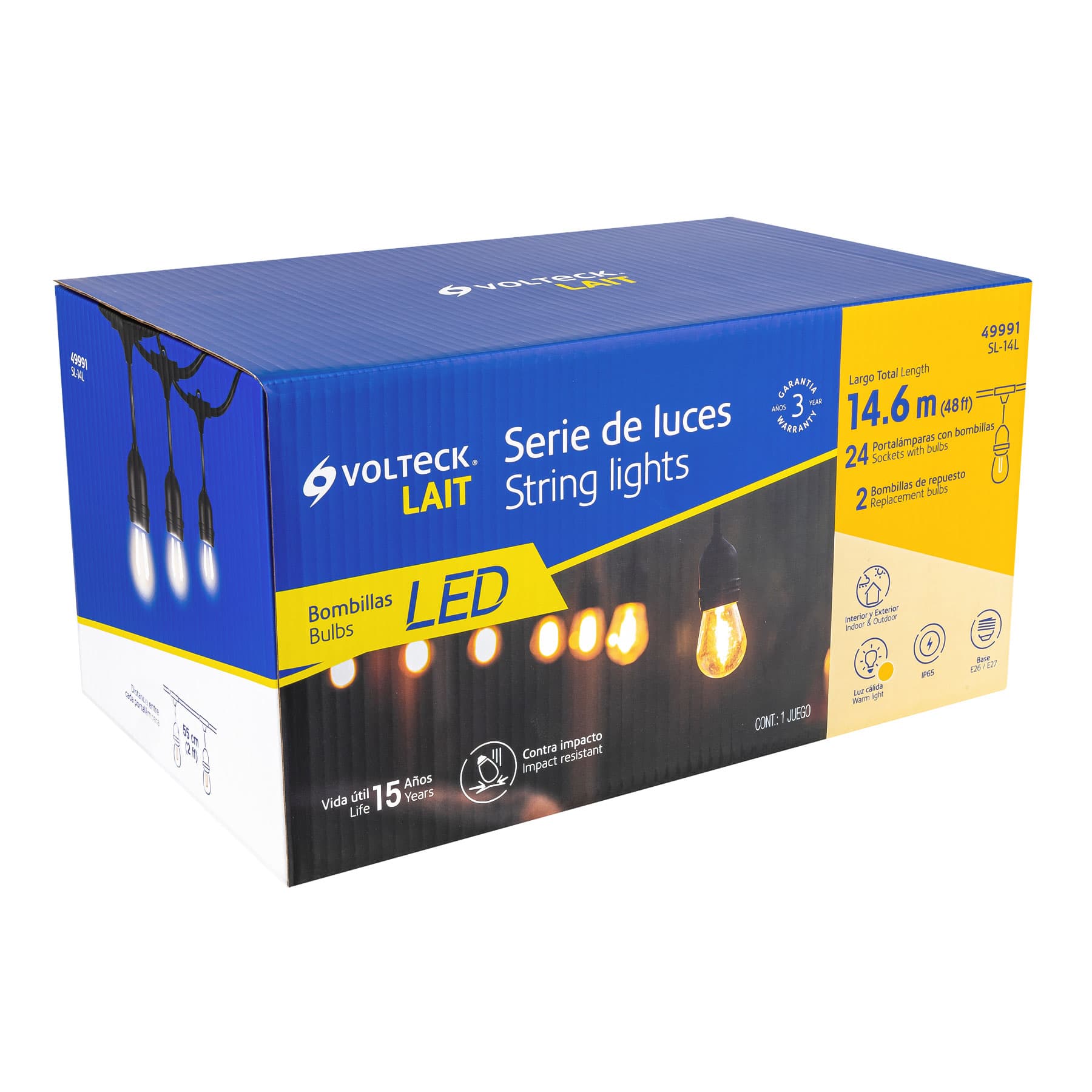 Foto 4 pulgar | Serie de 24 Luces Volteck Led para Exterior 14.6 m