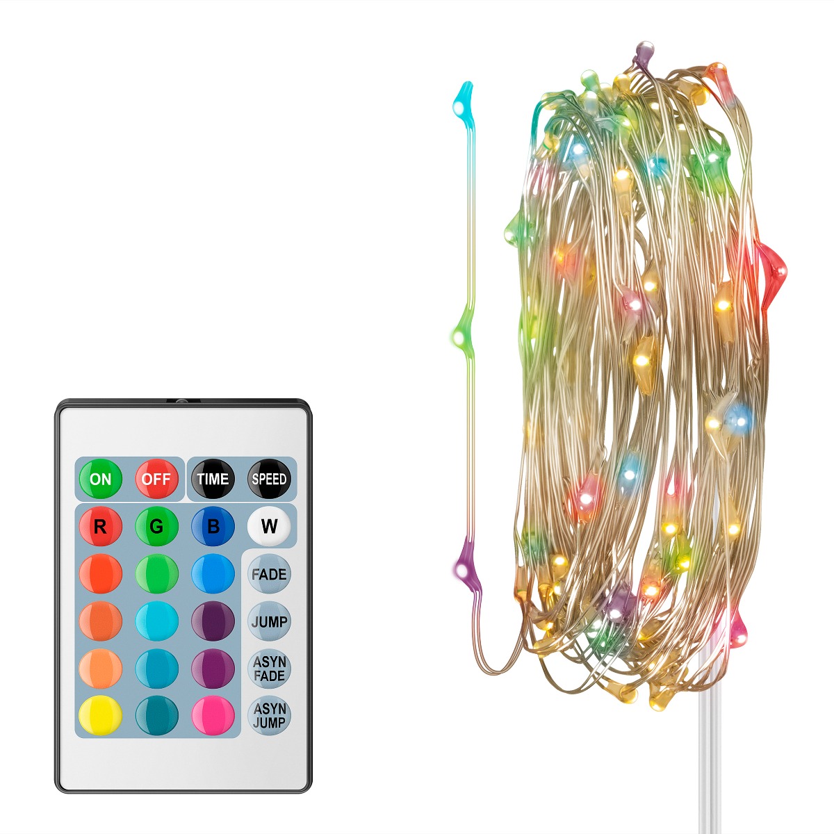 Serie Led Multicolor Steren RGB de 2 m con Módulo para Pilas y Control Remoto Modled-065rgb