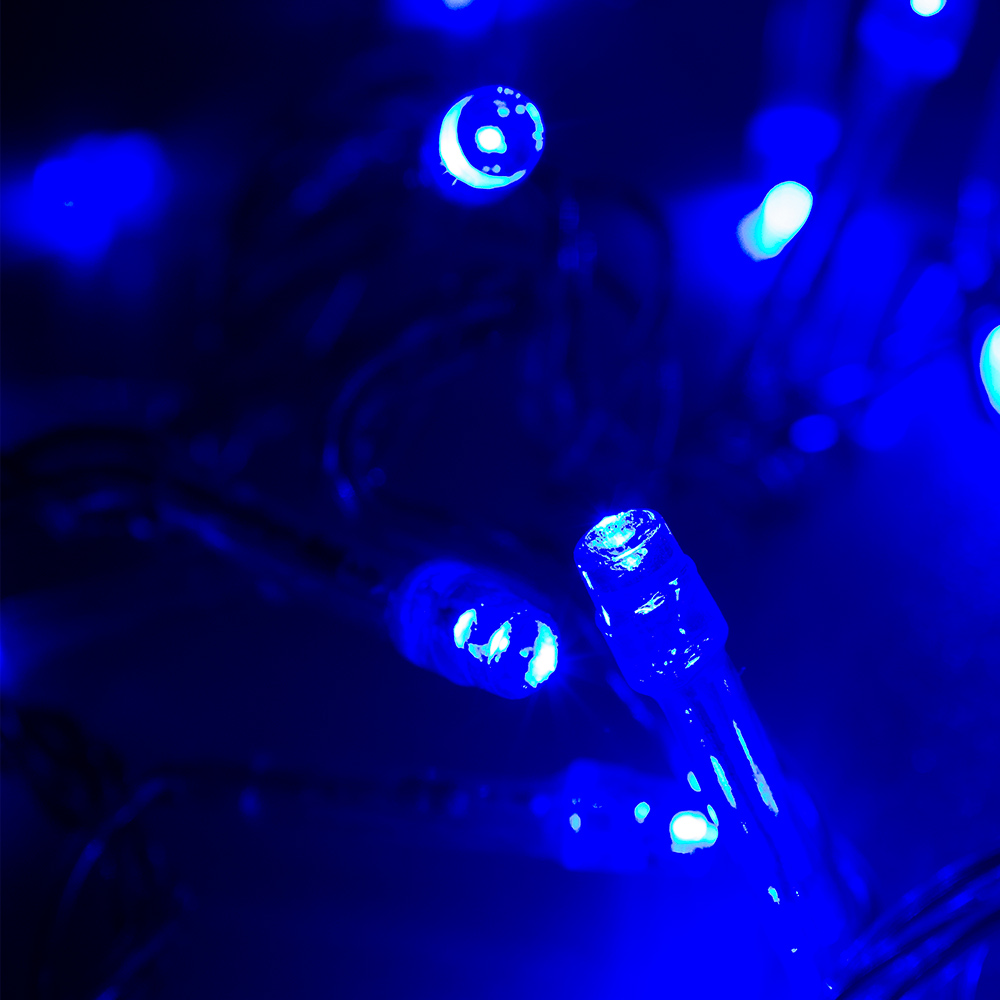 Foto 4 pulgar | Serie Decorativa Paquete 6 Pz Luz Led Azul 60 Focos 8 Funciones Cable color Azul 3 M