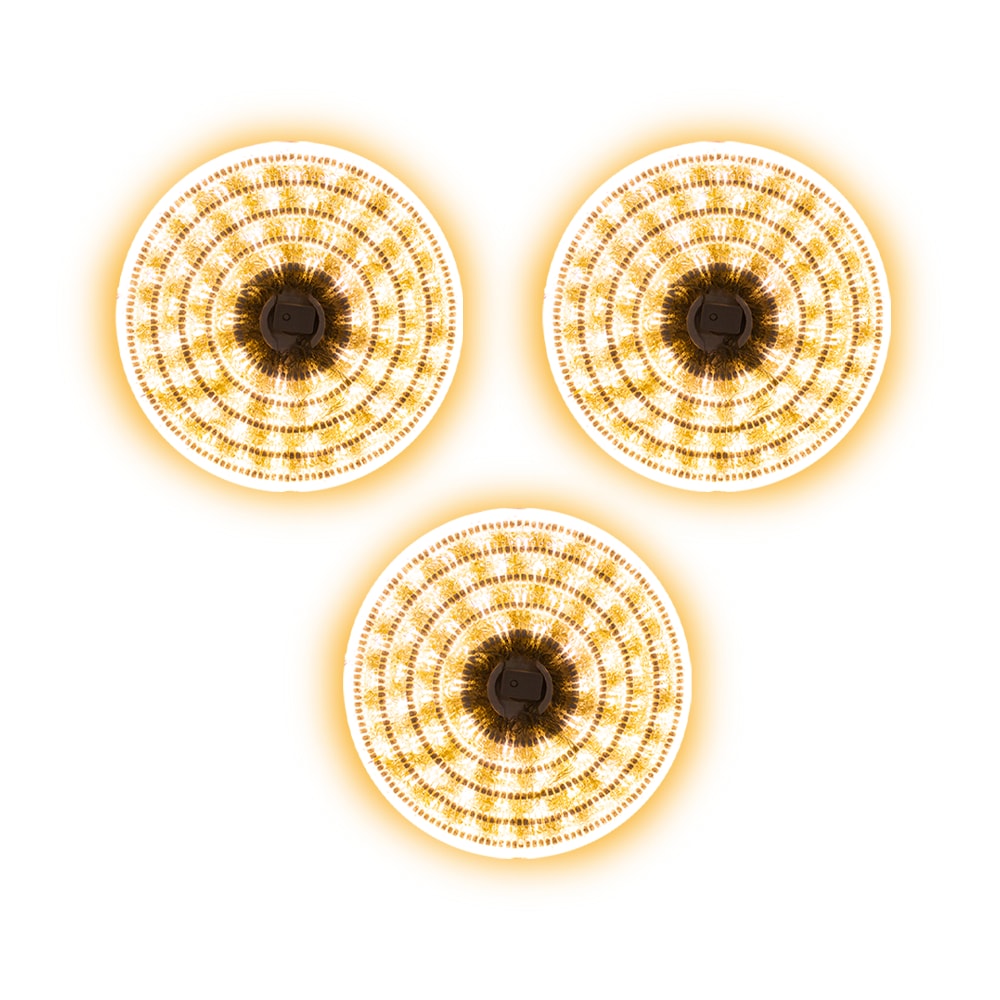 Serie Decorativa Paquete 3 Pz Luz Led Cálida 500 Focos 8 Funciones Cable Transparente 22 M $899