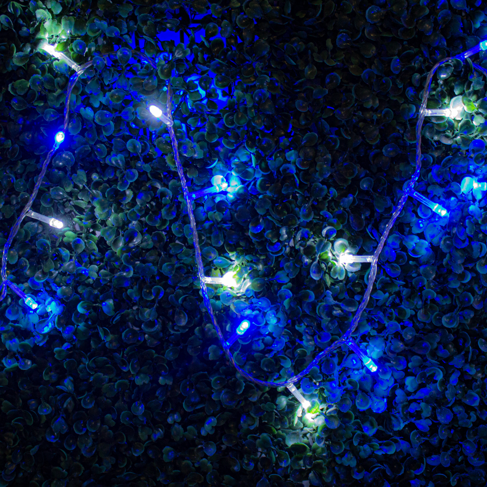 Foto 3 pulgar | Serie Decorativa Genérico Paquete 3 Piezas Luz Led Azul con Blanco 60 Focos 8 Funciones Cable Transparente 3 m