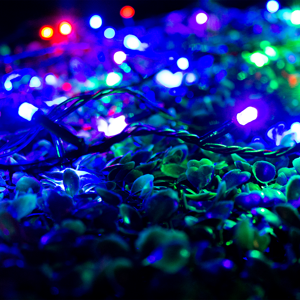 Foto 2 | Serie Decorativa Importadora La Merced Paquete 3 Piezas Luz Led Multicolor 100 Focos 8 Funciones Cable Verde 7 m