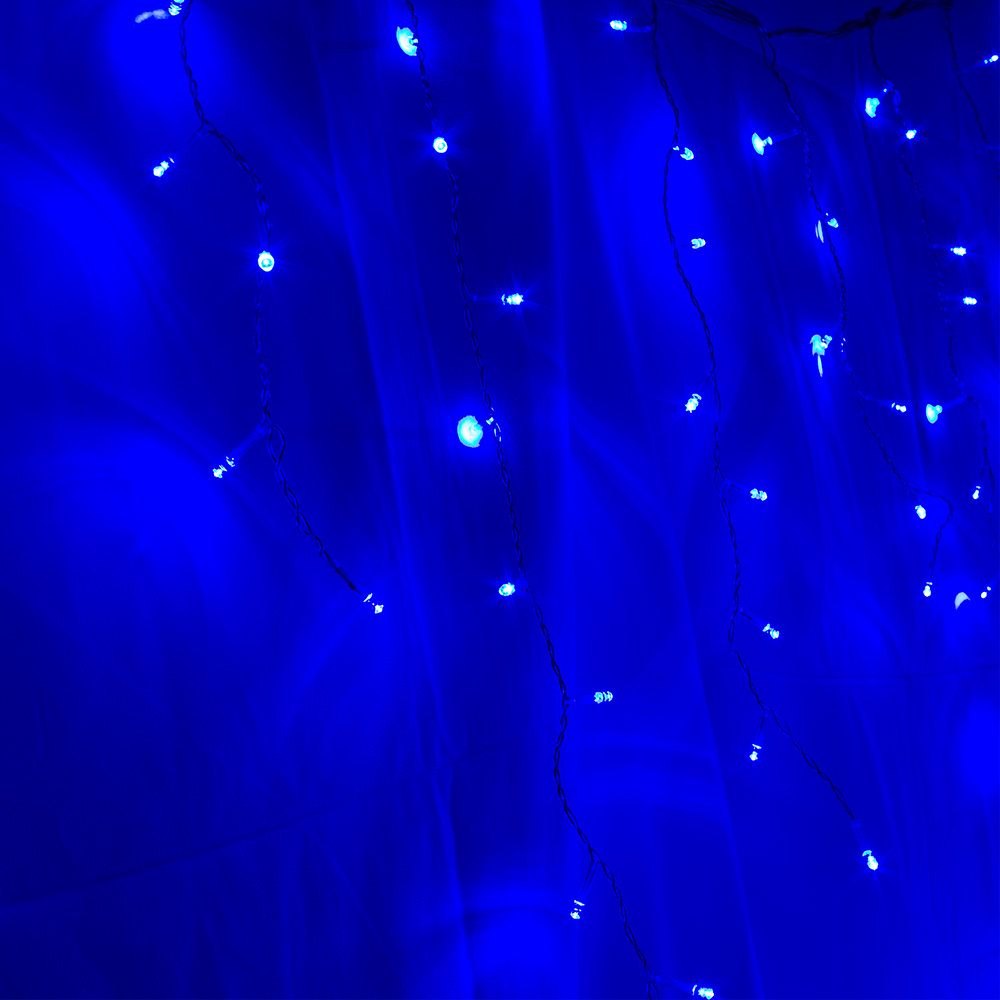 Foto 4 pulgar | Serie Decorativa Importadora La Merced Cascada Paquete 3 Piezas Luz Led Azul Foco Tipo Micrófono 8 Funciones Cable 8 m