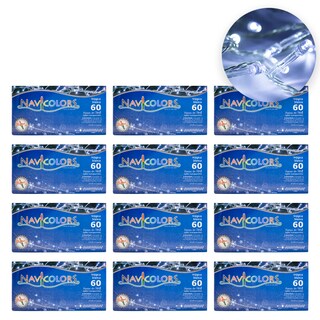 Foto 1 | Serie Decorativa Importadora La Merced Paquete 12 Piezas Luz Led Blanco Frío 60 Focos 8 Funciones Cable Transparente 3