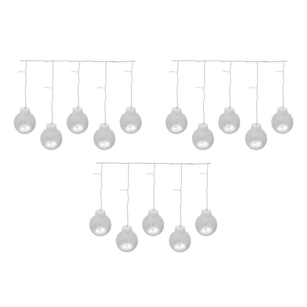 Cortina Burbuja Flotante Decorativa Importadora La Merced Paquete 3 Piezas Luz Led Blanca 108 Focos Cable 2.6 m