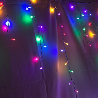 Foto 3 | Cascada Decorativa Importadora La Merced Luz Led Multicolor 300 Focos 8 Funciones Cable Blanco 6 m