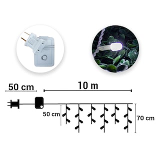 Foto 3 | Set de 6 pz Cascada Decorativa Luz Led color Blanco