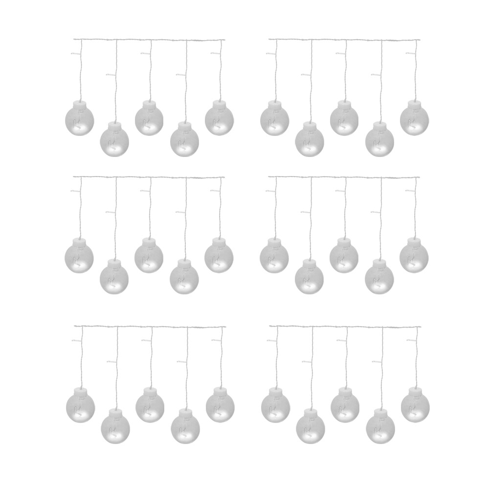 Cortina Burbuja Flotante Decorativa Importadora La Merced Paquete 6 Piezas Luz Led Blanca 108 Focos Cable 2.6 m $2,289