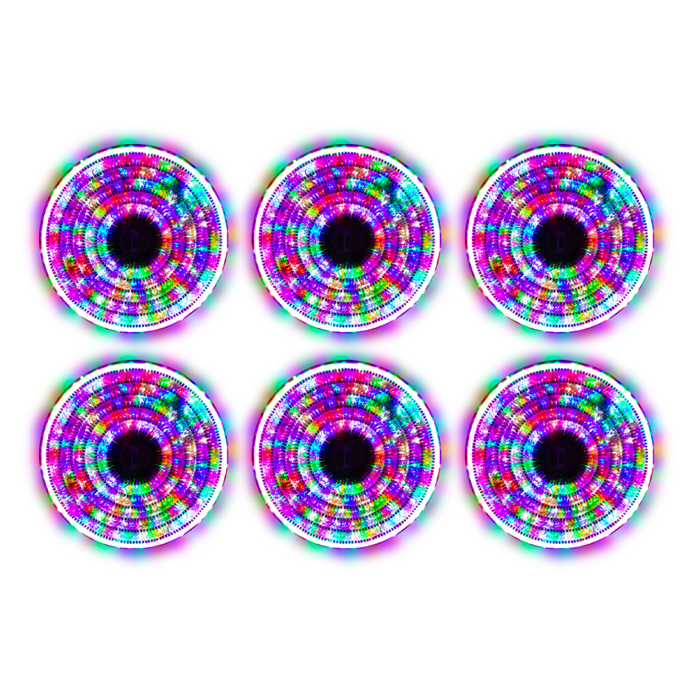 Set de 6 pz deSerie Decorativa de Luz Led Multicolor con Focos y 8 Funciones