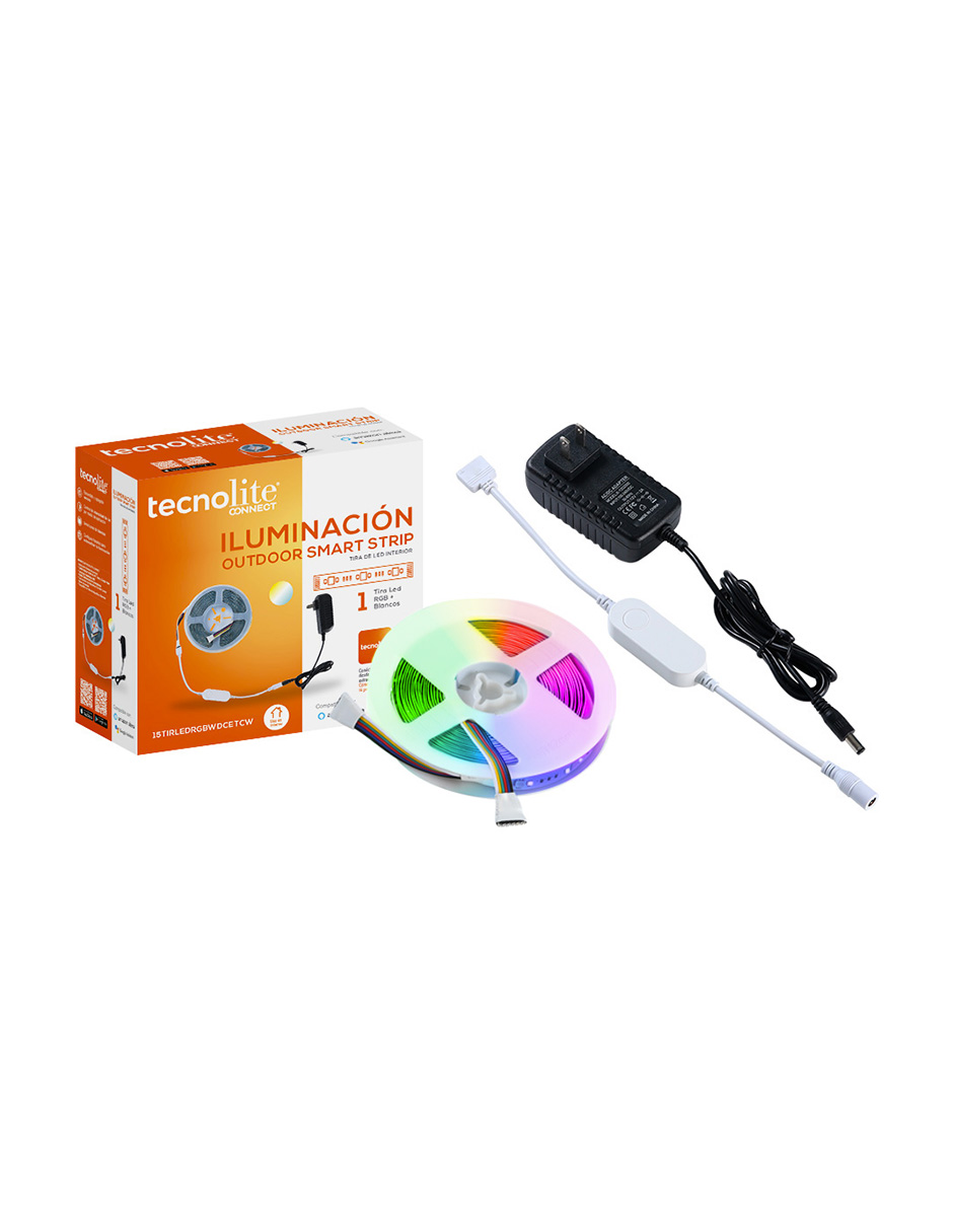 Foto 3 | Tira Led Inteligente Tecnolite Connect 15TIRLEDRGBWDCETCW Wifi 15 W Luz RGB + CCT Exterior