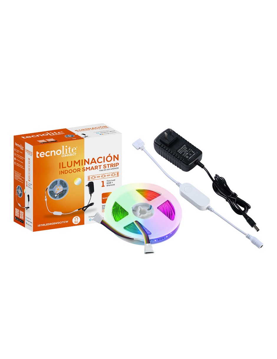 Foto 3 | Tira Led Inteligente Tecnolite Connect 15TIRLEDRGBWDCITCW Wifi para Interior Multicolor 15 W Luz RGB + CCT