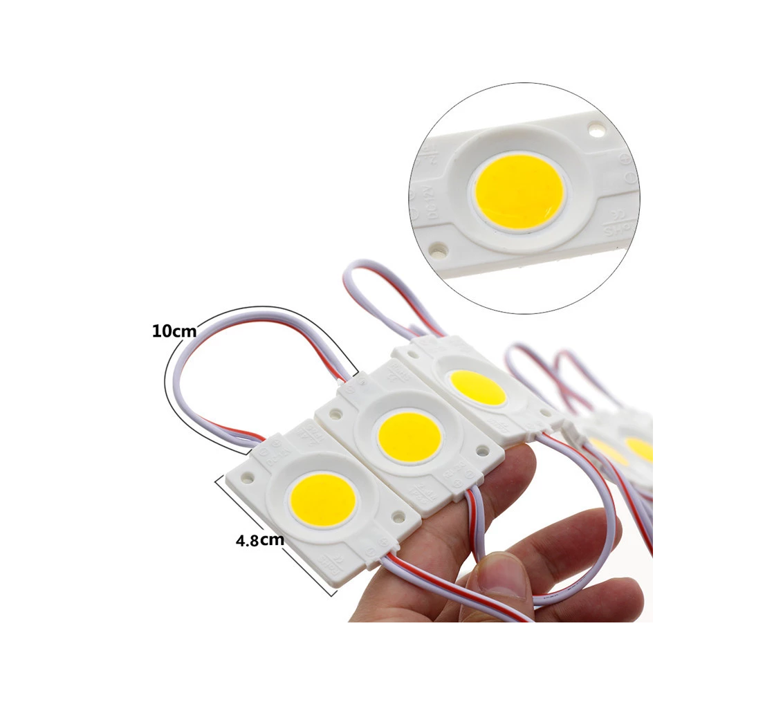 Foto 4 pulgar | Kit Módulos De 9 Led Cob Plasma Redondos Alta Intensidad 2.4w Amarillo Estetoscopio Eo Safe Imports Esi-410 Rojo