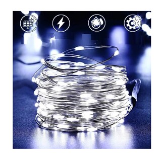 Foto 2 | Serie De Luces Solares Para El Exterior 240 Led 26m Eo Safe Imports Esi-613 Blanco