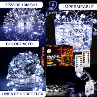 Foto 2 | Tira de Cobre Led Impermeable Dosyu Dy-dew100 color Blanco 20m