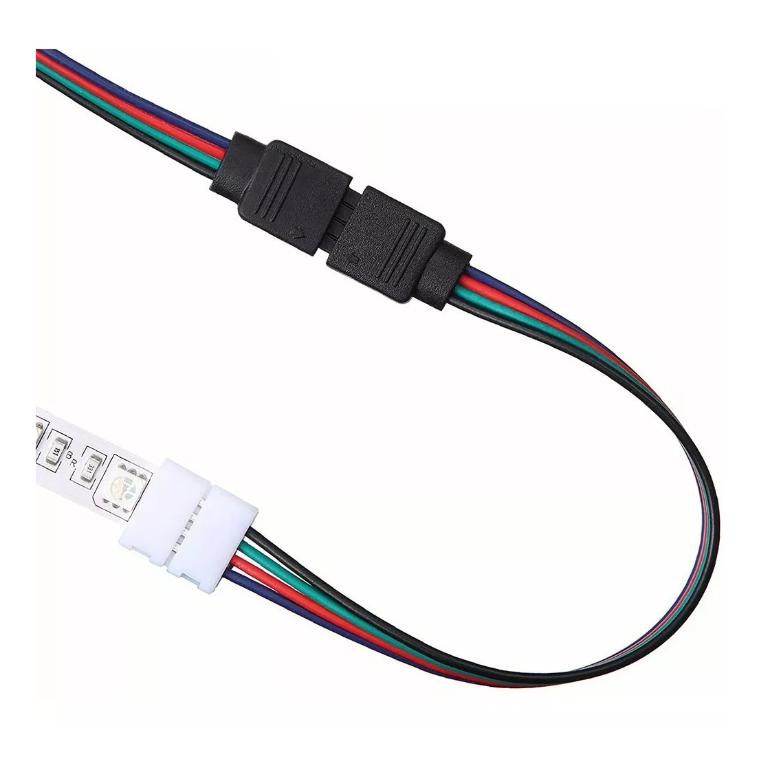 Foto 6 pulgar | Conector Broche con Cable 4 Pines Macho Tiras Led Rgb 20 Piezas