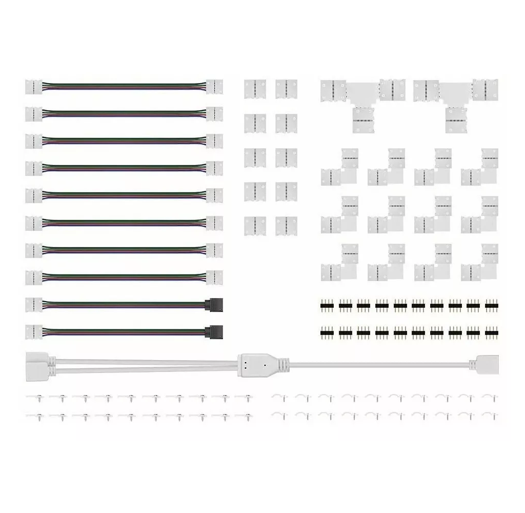 Foto 2 pulgar | Conector Broche BELUG para Unir Tira LED RGB 4 Pines 10 mm 95 Piezas