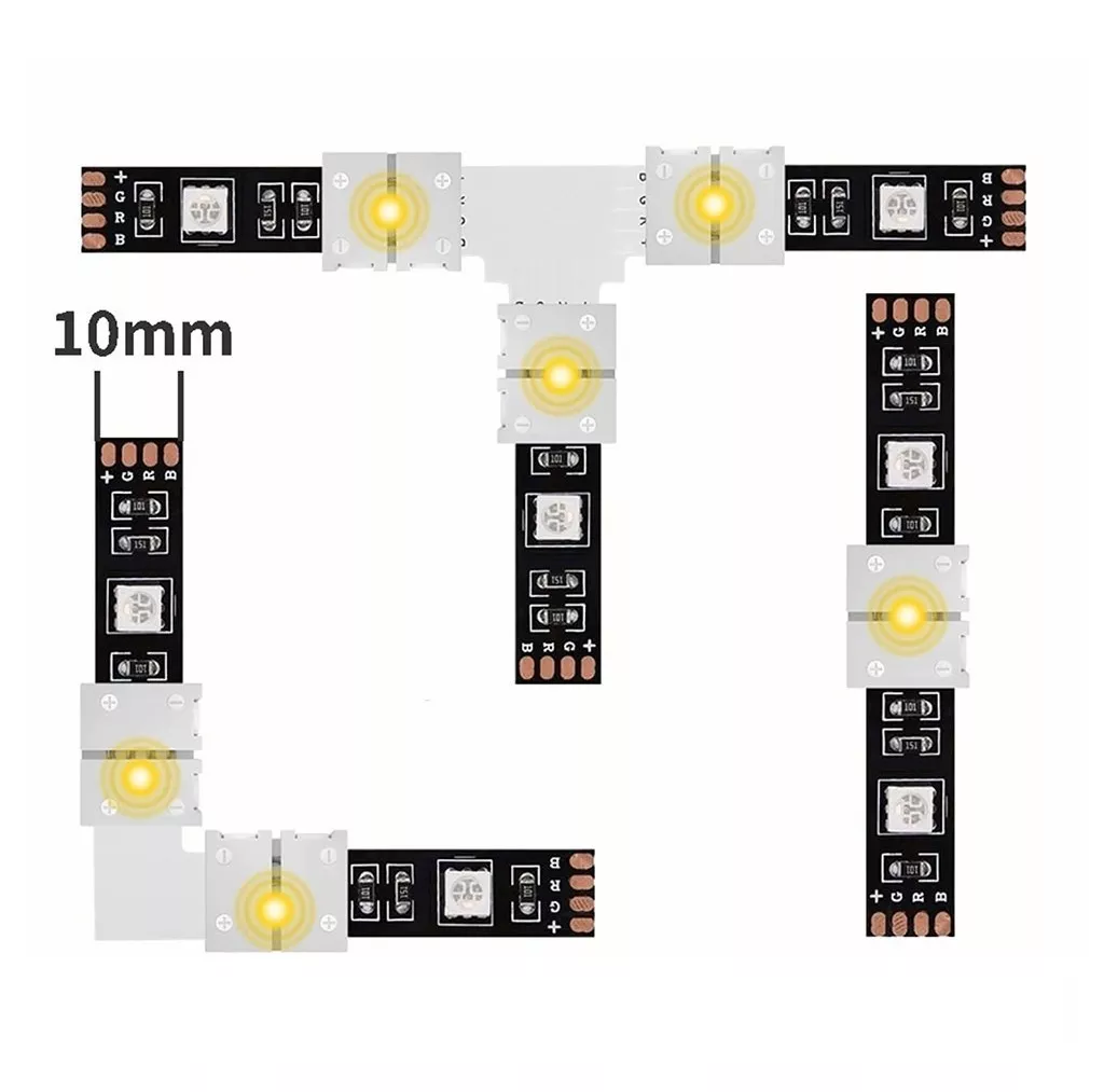 Foto 3 pulgar | Conector Broche BELUG para Unir Tira LED RGB 4 Pines 10 mm 95 Piezas