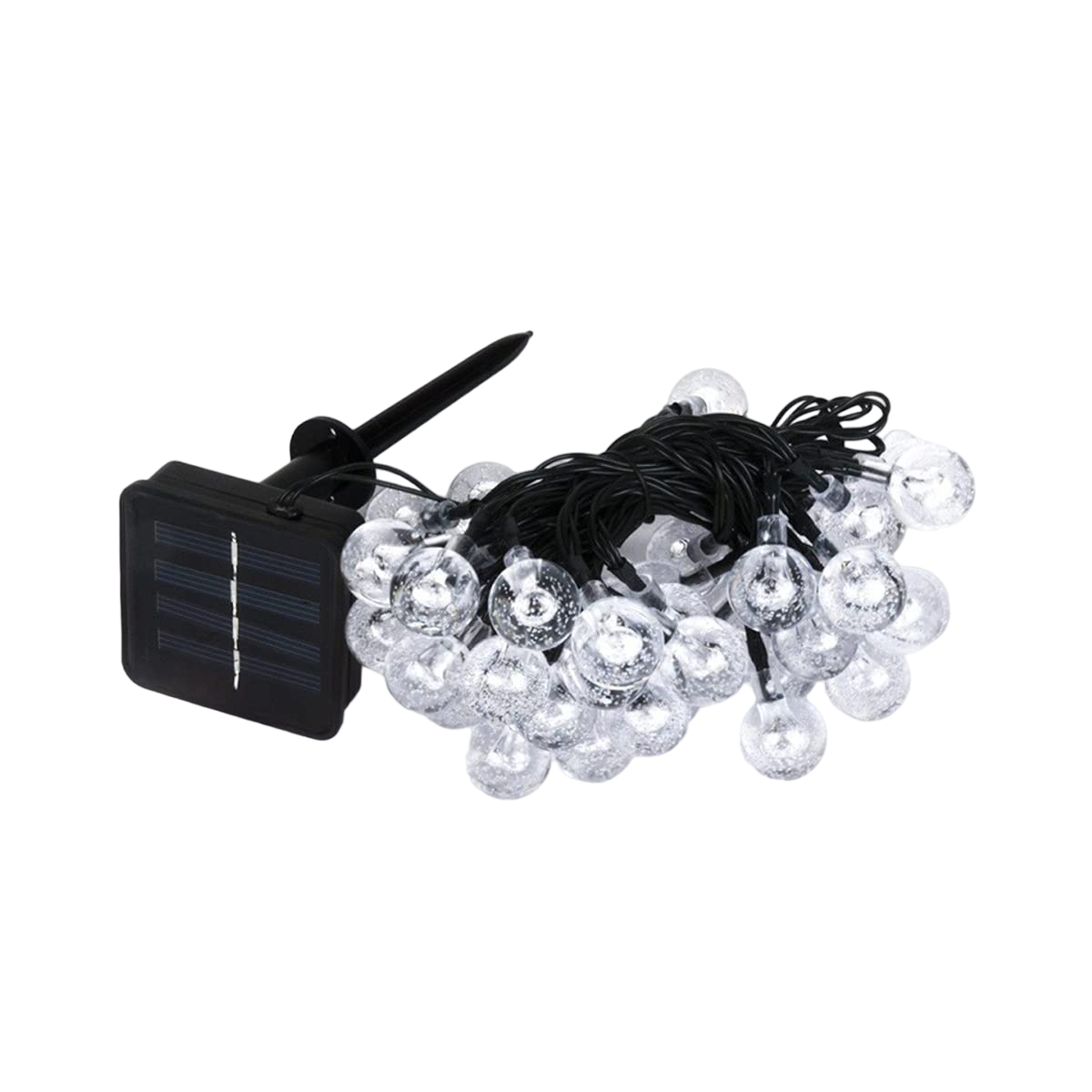 Guirnalda de Luces Solar Eo Safe Imports Esi-5300 Blanco 11 m 60 Focos 8 Modos