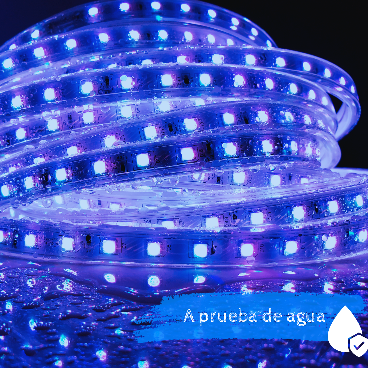 Foto 6 pulgar | Manguera Led 25 Metros 60 Leds Por Metro 2835 Azul Ip65 110v-130v Cortable Cada Metro Y Flexible Dosyu