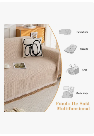 Foto 4 | Cubre Sala Sofa Protector Fundas Para Salas 180*230cm Funda Sillon