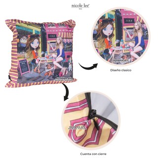 Foto 2 | Funda De Cojín Marca Nicole Lee Fashionable Print Cupcake Girl