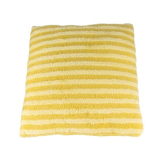 Foto 1 | Cojín Suave Cuadrado Amarillo Con Rayas 32 Cm