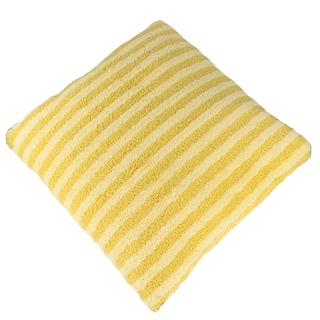 Foto 3 | Cojín Suave Cuadrado Amarillo Con Rayas 32 Cm