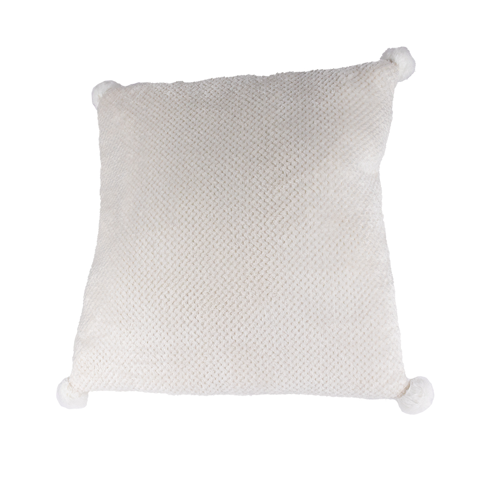 Foto 4 pulgar | Cojín Suave Cuadrado Blanco 45cm