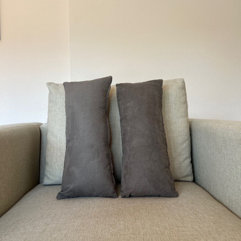 Foto 5 | Cojines Decorativos Rectangulares Gris Edelweiss Para Sala Y Recámara Con Relleno 2 Piezas