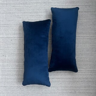 Foto 4 | Cojines Decorativos Rectangulares Azul Edelweiss Para Sala Y Recámara Con Relleno 2 Piezas