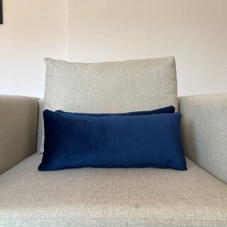 Foto 5 | Cojines Decorativos Rectangulares Azul Edelweiss Para Sala Y Recámara Con Relleno 2 Piezas