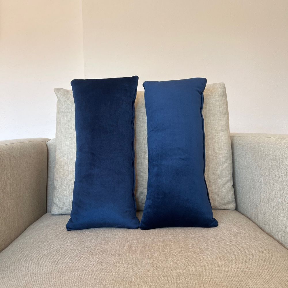 Foto 6 | Cojines Decorativos Rectangulares Azul Edelweiss Para Sala Y Recámara Con Relleno 2 Piezas