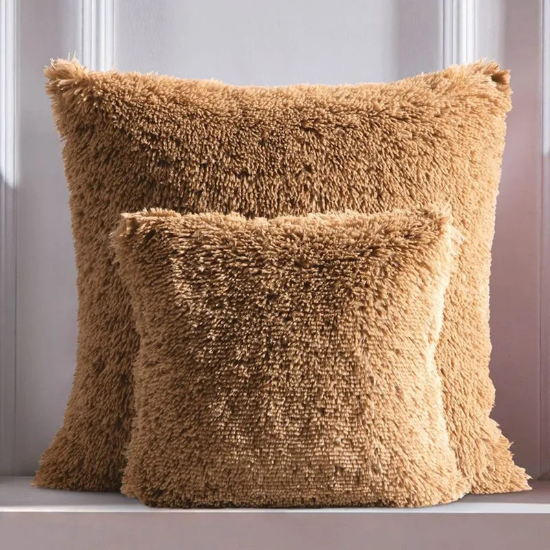 Foto 2 | Funda Europea Shaggy Poliéster Caramel 70x70 Cm Concord