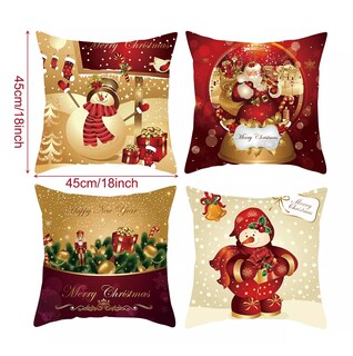 Foto 2 | Set de Fundas Navideños para Cojín 4 Piezas