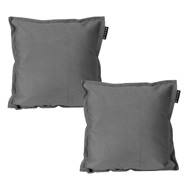 Foto 2 pulgar | Cojin Decorativo Cuadrado Set De 2 Kappa Gris
