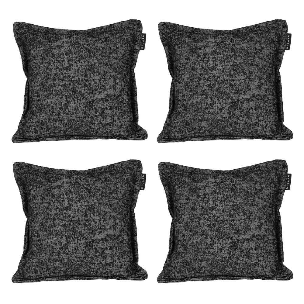 Cojin Decorativo Cuadrado Set De 4 Kappa Gris