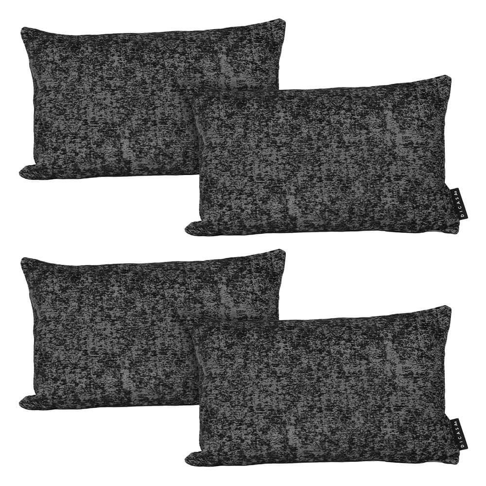 Foto 2 pulgar | Cojin Riñonera Decorativa Rectangular Set De 4 Delta Gris