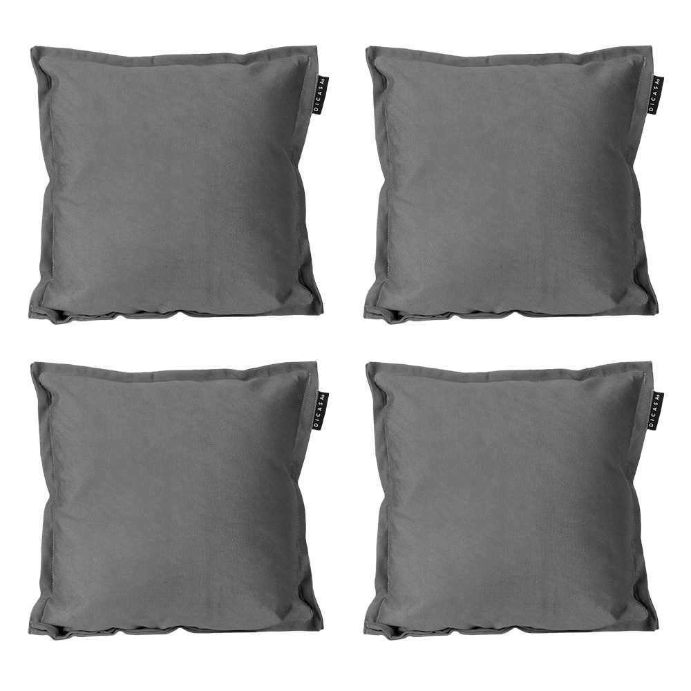 Foto 2 pulgar | Cojin Decorativo Cuadrado Set De 4 Kappa Gris