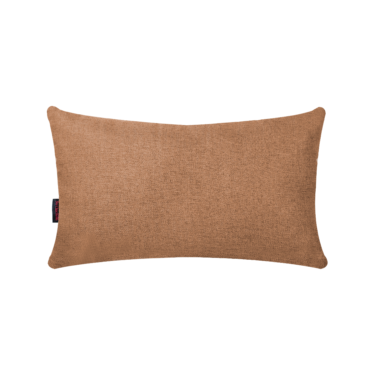 Cojín Decorativo Rectangular Para Sala O Cama. Funda De Lino Color Durazno Con Cierre Invisible