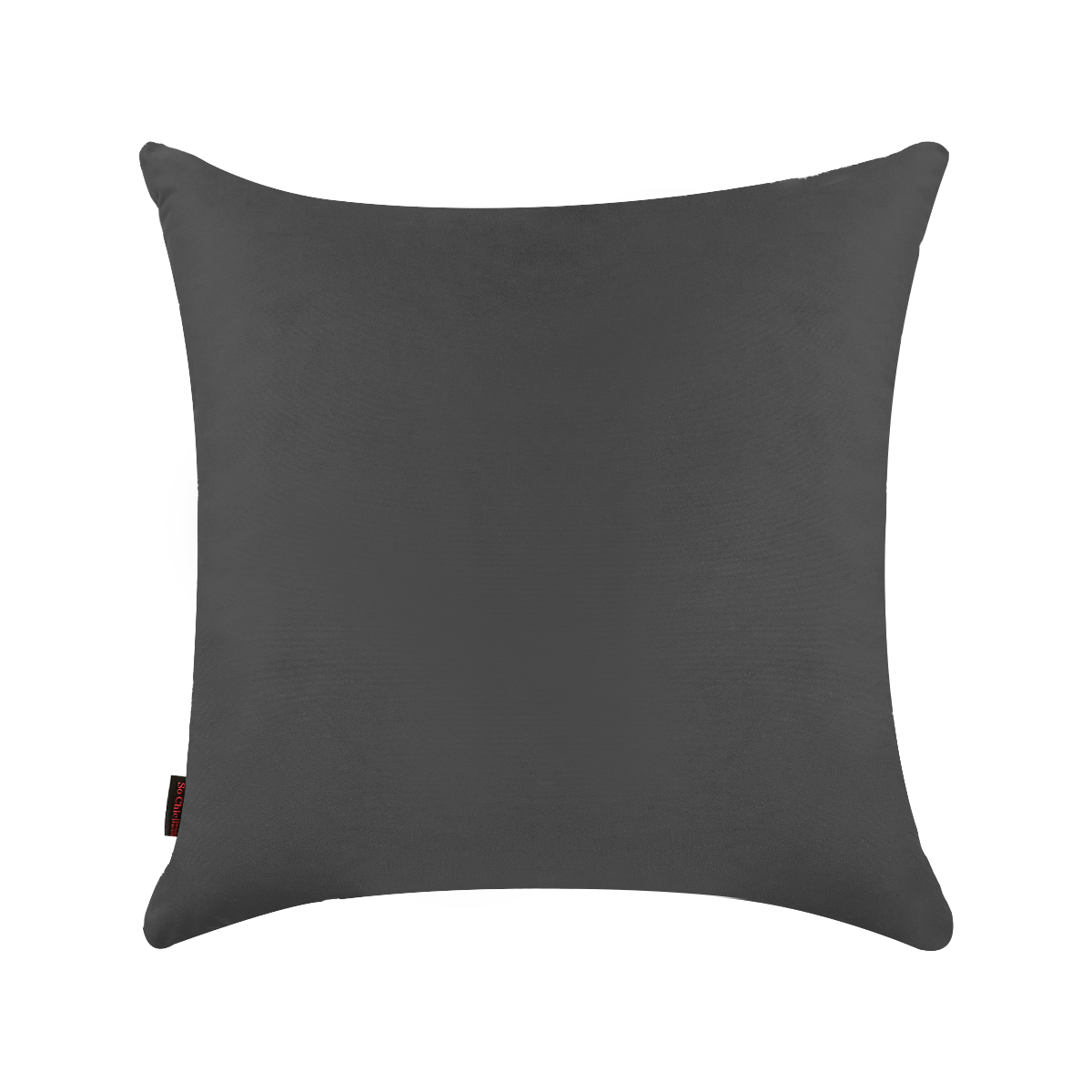 Foto 2 pulgar | Cojín Decorativo Cuadrado Para Sala O Cama. Funda En Terciopelo Gris. Cierre Invisible