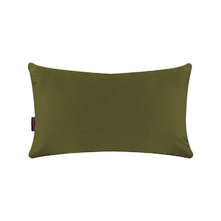 Foto 1 | Cojín Decorativo Rectangular Para Sala O Cama. Funda En Terciopelo Verde Olivo. Cierre Invisible