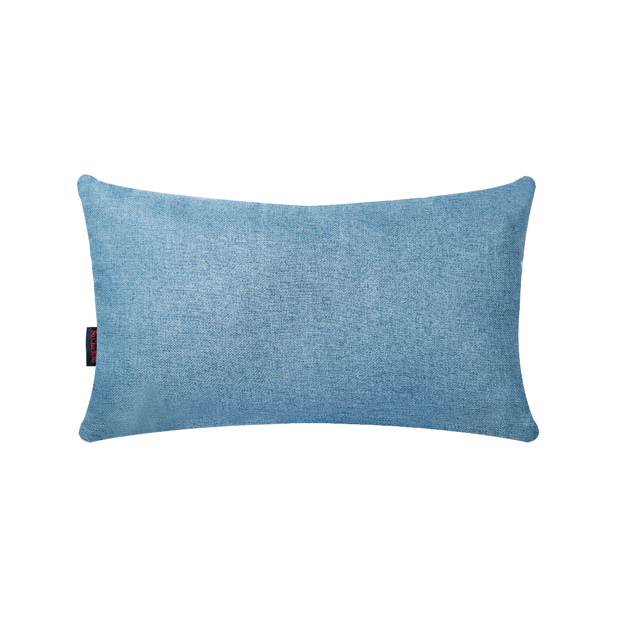 Foto 2 pulgar | Cojín Decorativo Rectangular Para Sala O Cama. Funda De Lino Azul Con Cierre Invisible