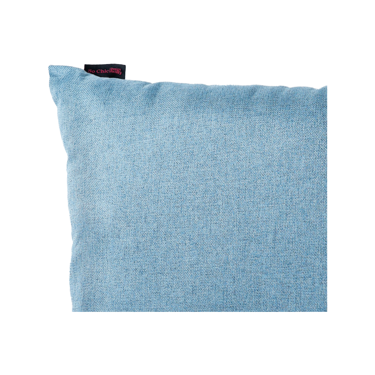 Foto 3 pulgar | Cojín Decorativo Rectangular Para Sala O Cama. Funda De Lino Azul Con Cierre Invisible